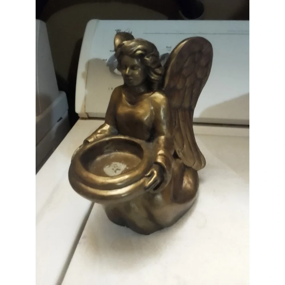 VTG Cherub / Angel T Light Candle Holder 8
